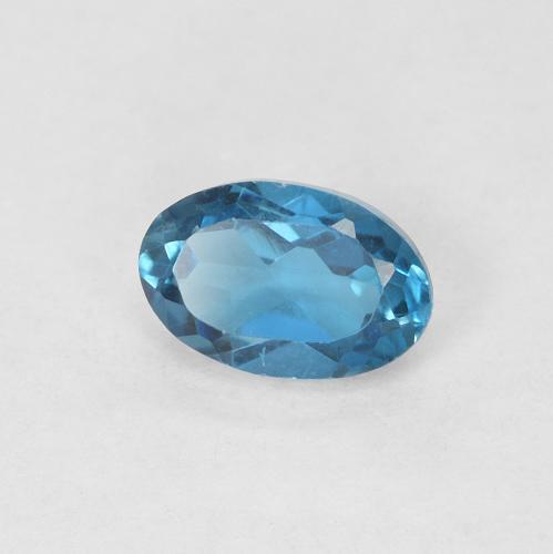 Topaze Bleu Londres naturelle ovale, 0.59 ct, VVS-VS