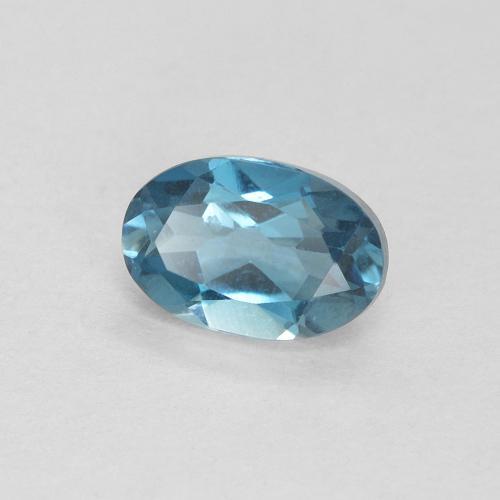 Topaze Bleu Londres naturelle ovale, 0.62 ct, VVS-VS