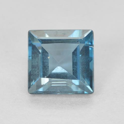 Topaze Bleu Londres naturelle Carré, 0.79 ct, VVS