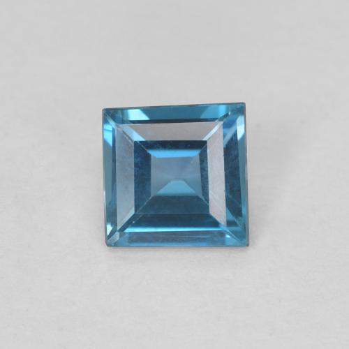 Topaze Bleu Londres naturelle Carré, 0.63 ct, VVS-VS