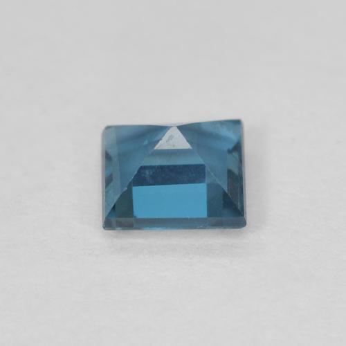 Topaze Bleu Londres naturelle Carré, 0.63 ct, VVS-VS