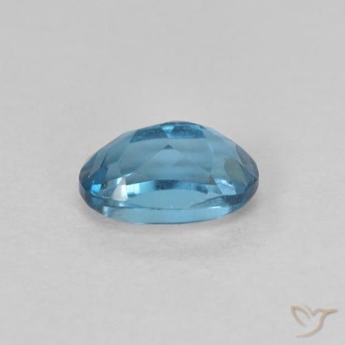 Topaze bleue naturelle coupe ovale, 0,73 ct, VVS-VS