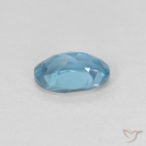 Topaze Bleu Londres naturelle ovale, 0.64 ct, VVS