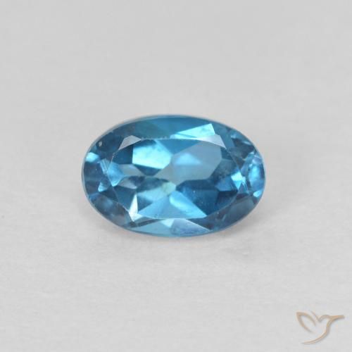0.68ct Naturel Bleu Londres Topaze, ovale, VVS