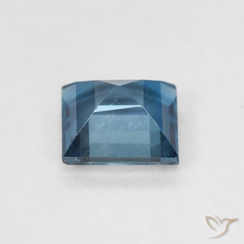 Topaze Bleu Londres naturelle Carré, 0.75 ct, VVS-VS