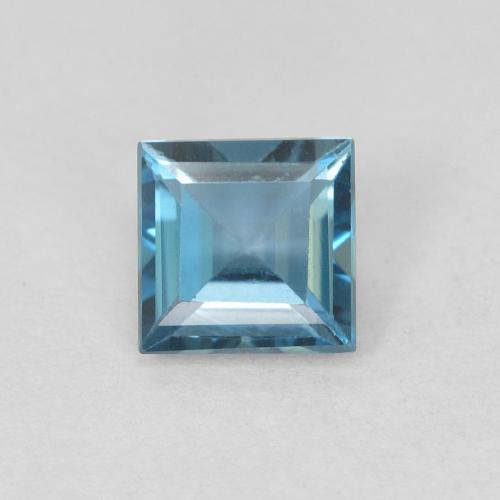Topaze Bleu Londres naturelle Carré, 0.76 ct, VVS-VS