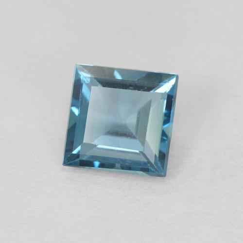 Topaze Bleu Londres naturelle Carré, 0.76 ct, VVS-VS