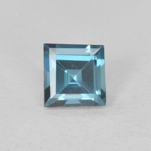 Topaze Bleu Londres naturelle Carré, 0.66 ct, VVS-VS