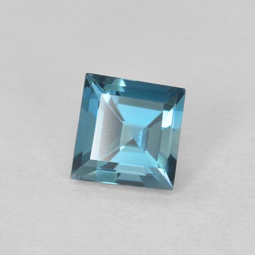 Topaze Bleu Londres naturelle Carré, 0.66 ct, VVS-VS