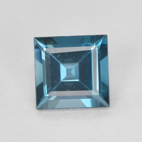 Topaze Bleu Londres naturelle Carré, 0.70 ct, VVS