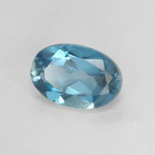 Topaze Bleu Londres naturelle ovale, 0.64 ct, VVS