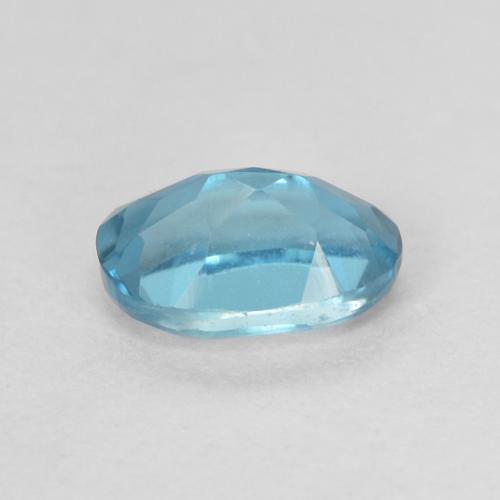Topaze Bleu Londres naturelle ovale, 0.64 ct, VVS