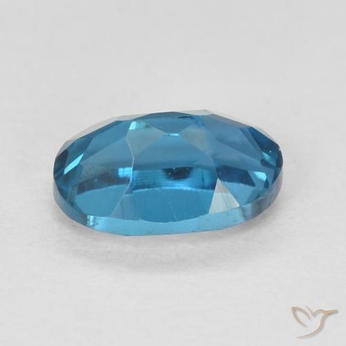 Topaze Bleu Londres naturelle ovale, 0.62 ct, VVS