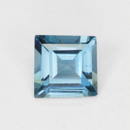 0.59ct Naturel Bleu Londres Topaze, Carré, VVS-VS