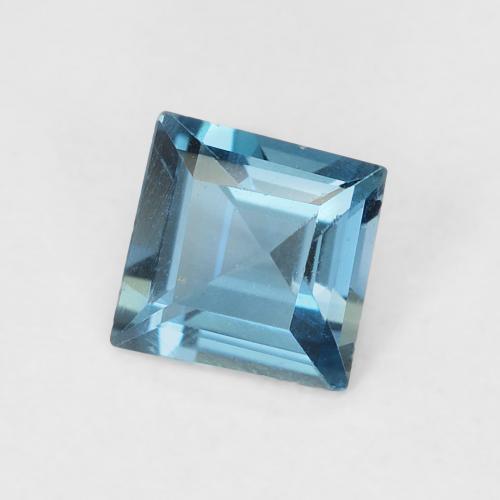 Topaze Bleu Londres naturelle Carré, 0.59 ct, VVS-VS