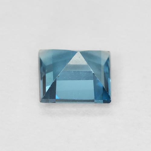 Topaze Bleu Londres naturelle Carré, 0.59 ct, VVS-VS