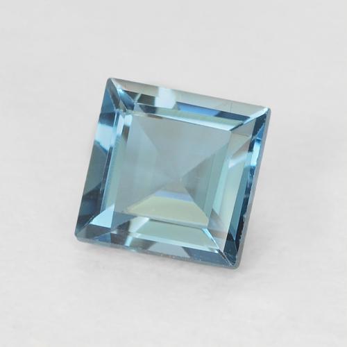 Topaze Bleu Londres naturelle Carré, 0.76 ct, VVS-VS