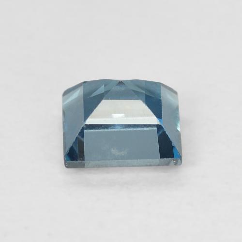 Topaze Bleu Londres naturelle Carré, 0.76 ct, VVS-VS