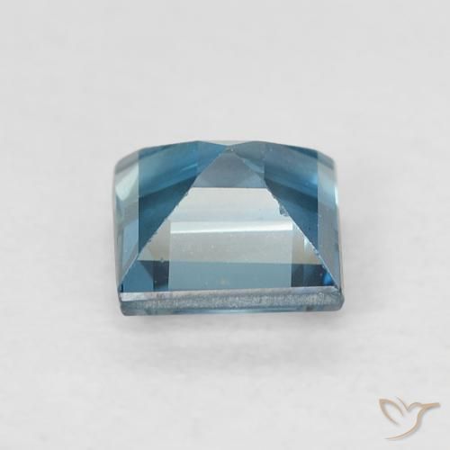 Topaze Bleu Londres naturelle Carré, 0.71 ct, VVS-VS