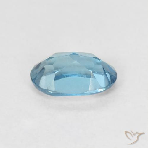 Topaze Bleu Londres naturelle ovale, 0.62 ct, VVS-VS