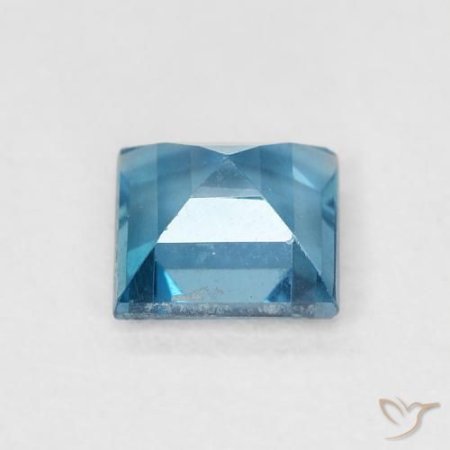 Topaze Bleu Londres naturelle Carré, 0.64 ct, VVS