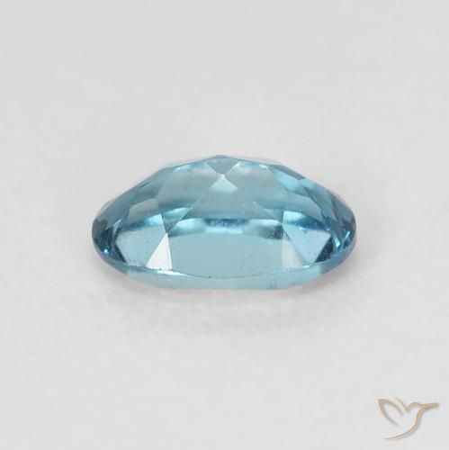Topaze Bleu Londres naturelle ovale, 0.58 ct, VVS
