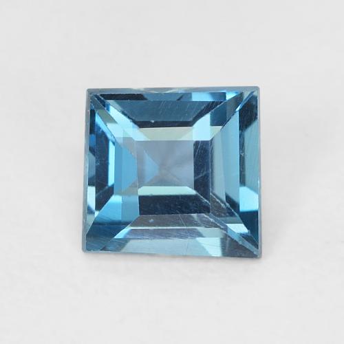 0.65ct Naturel Bleu Londres Topaze, Carré, VVS