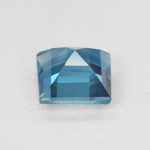 Topaze Bleu Londres naturelle Carré, 0.65 ct, VVS