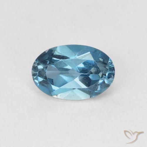 0.66ct Naturel Bleu Londres Topaze, ovale, VVS