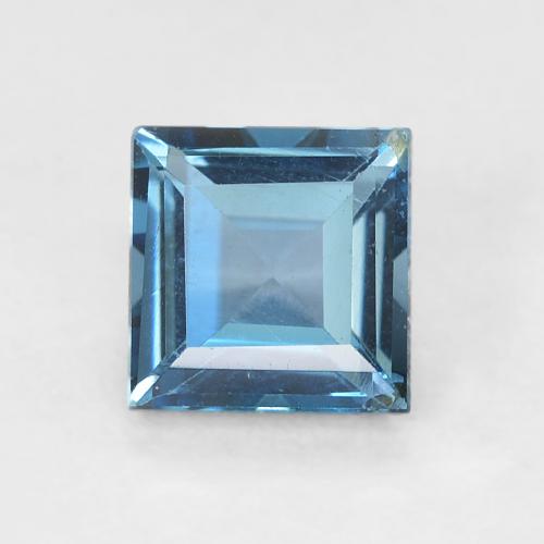 Topaze Bleu Londres naturelle Carré, 0.81 ct, VVS-VS
