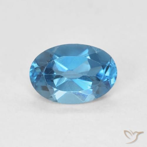 0.61ct Naturel Bleu Londres Topaze, ovale, VVS-VS