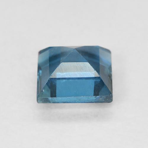 Topaze Bleu Londres naturelle Carré, 0.82 ct, VVS-VS