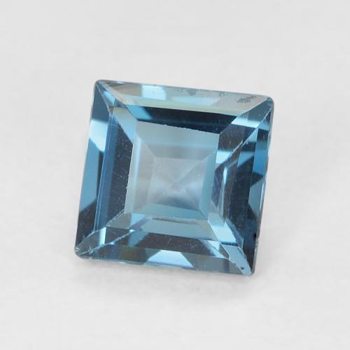 Topaze Bleu Londres naturelle Carré, 0.77 ct, VVS-VS