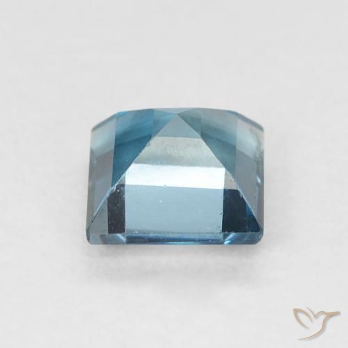 Topaze Bleu Londres naturelle Carré, 0.80 ct, VVS-VS