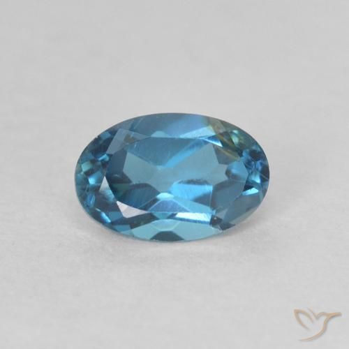 Topaze Bleu Londres naturelle ovale, 0.61 ct, VVS-VS