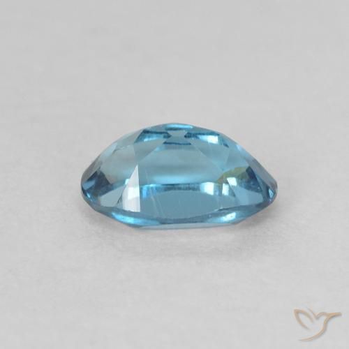 Topaze Bleu Londres naturelle ovale, 0.61 ct, VVS-VS
