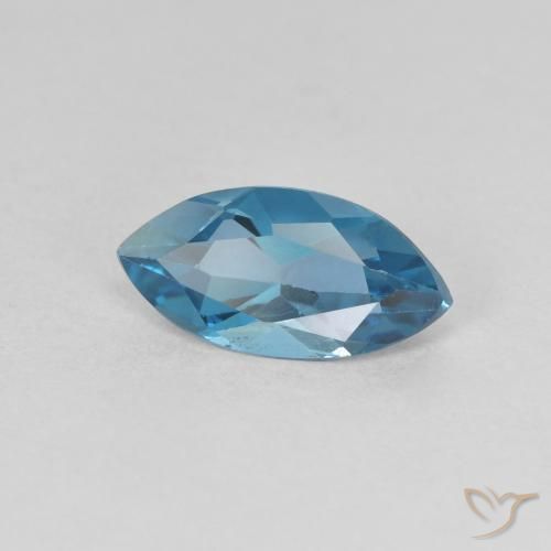 Topaze Bleu Londres naturelle Marquise, 1.25 ct, VS