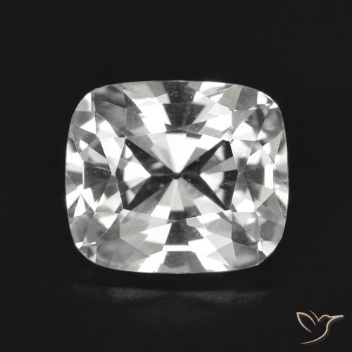3.81ct Naturel Blanc clair Topaze, Coussin, VVS-VS