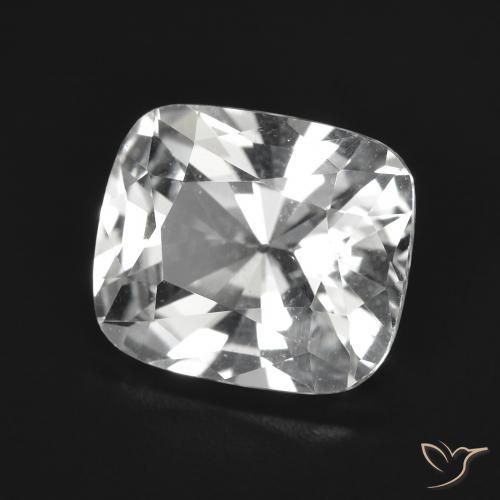 Topaze Blanc clair naturelle Coussin, 3.81 ct, VVS-VS