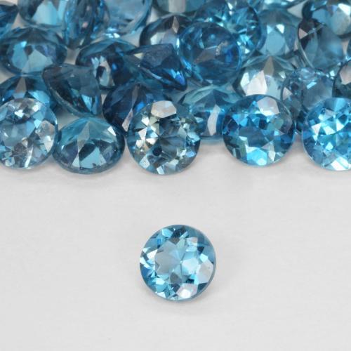 Topaze Bleu Londres naturelle Tour, 0.53 ct, VVS-VS