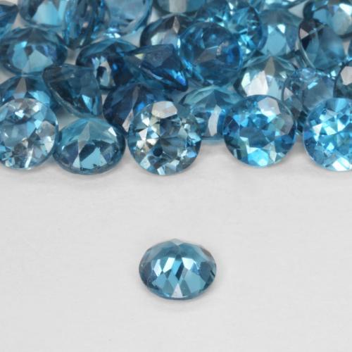 Topaze Bleu Londres naturelle Tour, 0.53 ct, VVS-VS