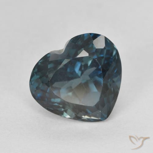 Topaze Bleu Londres naturelle Cœur, 4.36 ct, VVS-VS
