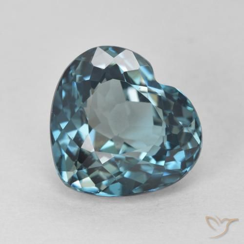 Topaze Bleu Londres naturelle Cœur, 4.70 ct, VVS-VS