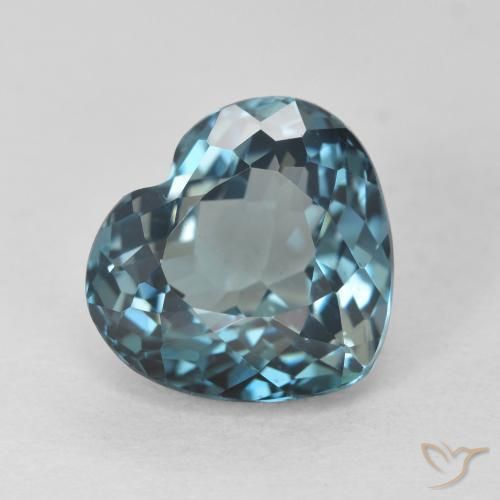 Topaze Bleu Londres naturelle Cœur, 4.70 ct, VVS-VS