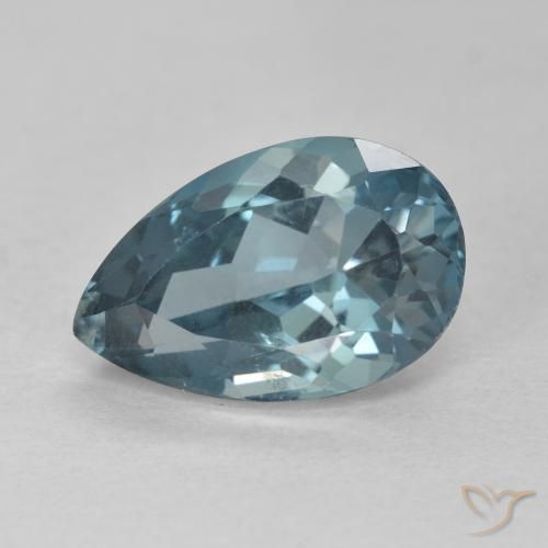 4.59ct Naturel Bleu Londres Topaze, En forme de poire, VVS-VS
