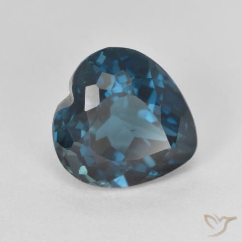 Topaze Bleu Londres naturelle Cœur, 4.55 ct, VVS-VS