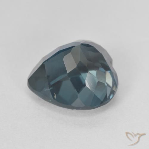 Topaze Bleu Londres naturelle Cœur, 4.55 ct, VVS-VS