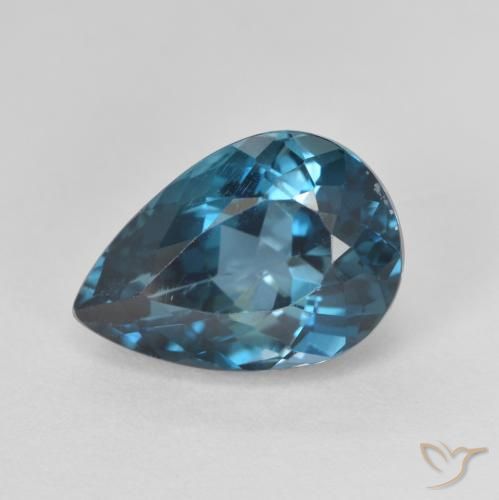 Topaze bleue naturelle en forme de poire, 4,75 ct, VVS-VS