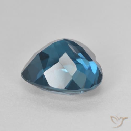 Topaze Bleu Londres naturelle Cœur, 4.74 ct, VVS-VS