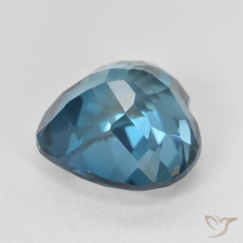 Topaze Bleu Londres naturelle Cœur, 5.23 ct, VS